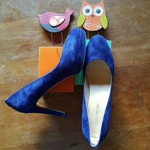 Ivanka Trump Suede Kimo Platform Heels